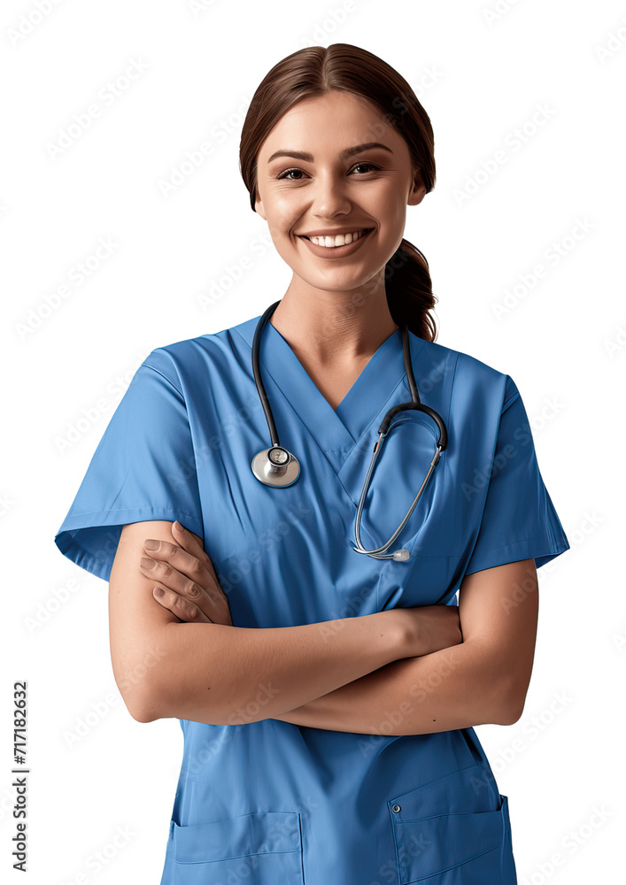 Confident Surgeon Doctor in Blue Scrubs - Crossed Arms and Stethoscope Pose27 Confident Surgeon Doctor in Blue Scrubs - Crossed Arms and Stethoscope Pose27