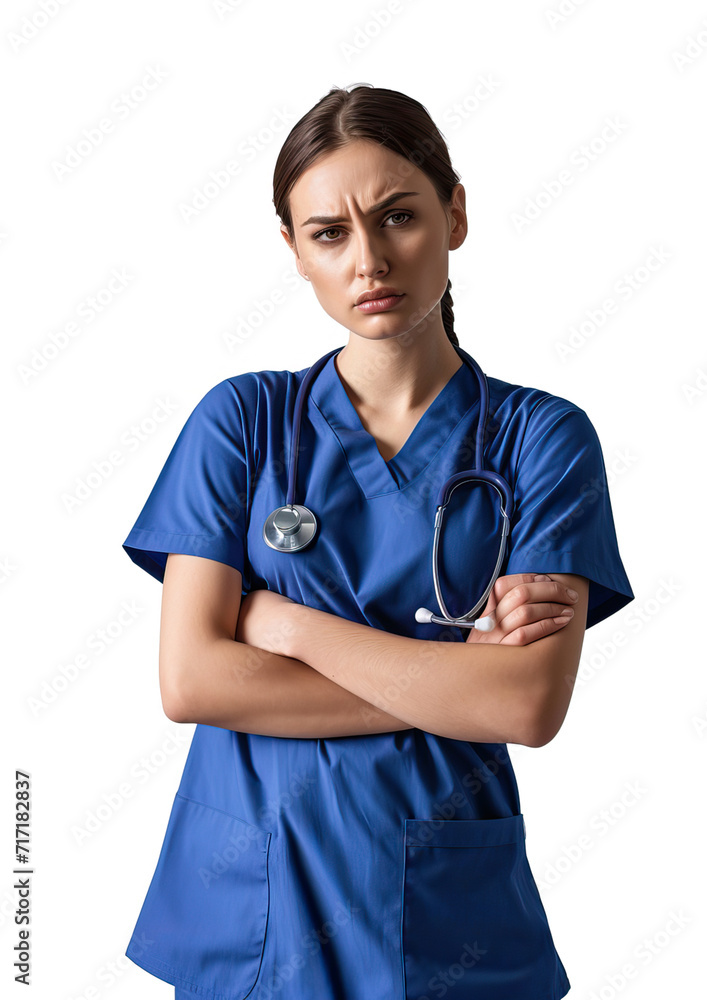 Confident Surgeon Doctor in Blue Scrubs - Crossed Arms and Stethoscope Pose27 Confident Surgeon Doctor in Blue Scrubs - Crossed Arms and Stethoscope Pose27