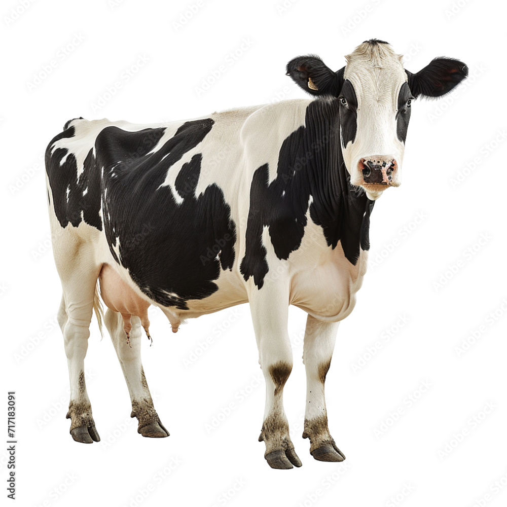 cow isolated on white 