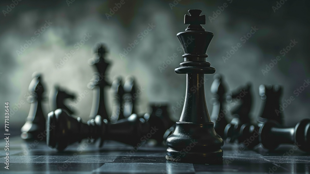 King chess pieces stand on falling chess concepts of competition challenge of leader business team or teamwork volunteer or wining and leadership strategic plan and risk management or team player. King chess pieces stand on falling chess concepts of competition challenge of leader business team or teamwork volunteer or wining and leadership strategic plan and risk management or team player.