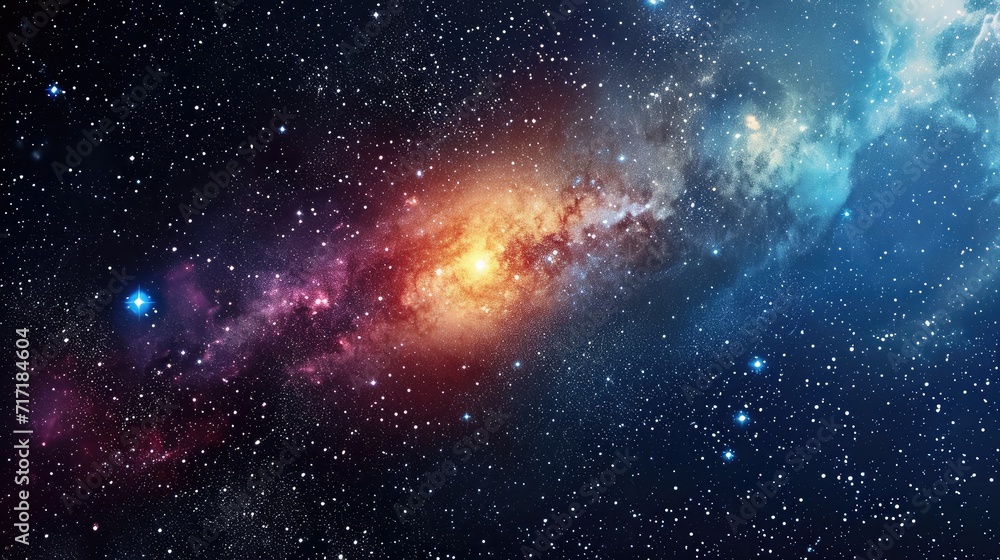 stars in the galaxy. Panorama. Universe filled with stars, nebula and galaxy stars in the galaxy. Panorama. Universe filled with stars, nebula and galaxy