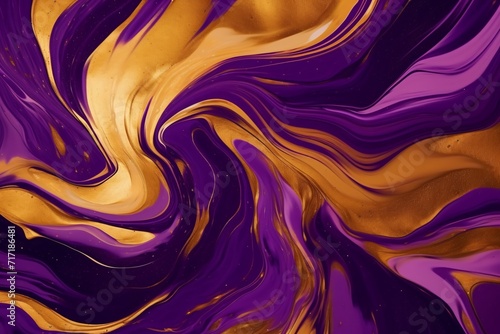 Abstract flow of gold and purple liquid marble texture, Luxury marble texture Background, Elegant marble background, Marble Texture, AI Generative