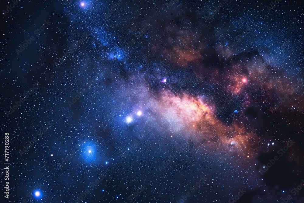 Fototapeta premium Starry universe Milky Way galaxy sparkles with cosmic brilliance