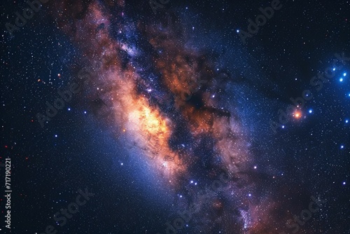 Celestial beauty Milky Way galaxy with stars and space dust