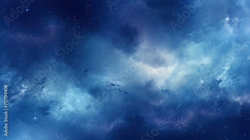 Celestial Symphony, A Mesmerizing Night Sky Dance of Stars and Clouds