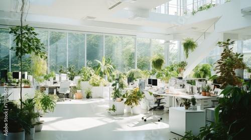 Verdant Oasis, An Abundance of Lush Greenery Envelops This Captivating Indoor Jungle © Ilugram
