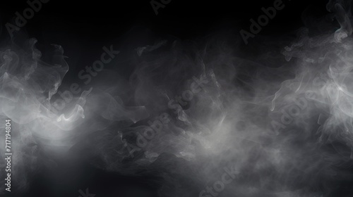 Whispers of Ebon Mist, An Enigmatic Dance of Smoke on a Noir Canvas