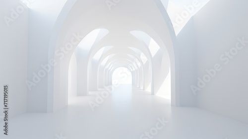 Serenade of Arches  A Mesmerizing Journey Through a Breathtaking Ivory Hallway