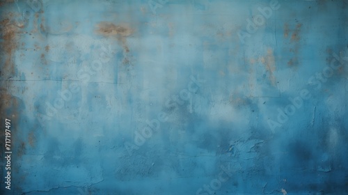 Ethereal Oasis  A Captivating Painting of a Weathered Blue Wall Embracing Rust
