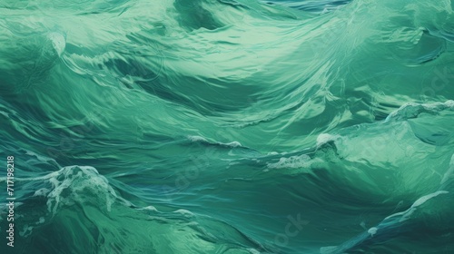 Emerald Harmony, A Mesmerizing Masterpiece of the Majestic Ocean Waves © Ilugram