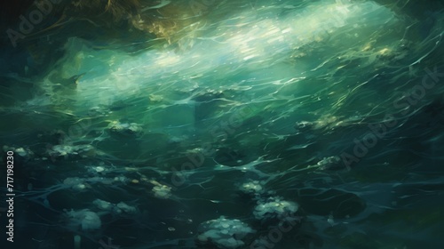 Emerald Waves, A Serene Masterpiece of a Pristine Aquatic Realm © Ilugram