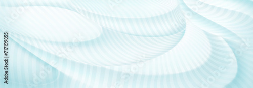 Abstract background of soft curved surfaces in light blue tones covered with a grid of thick parallel lines