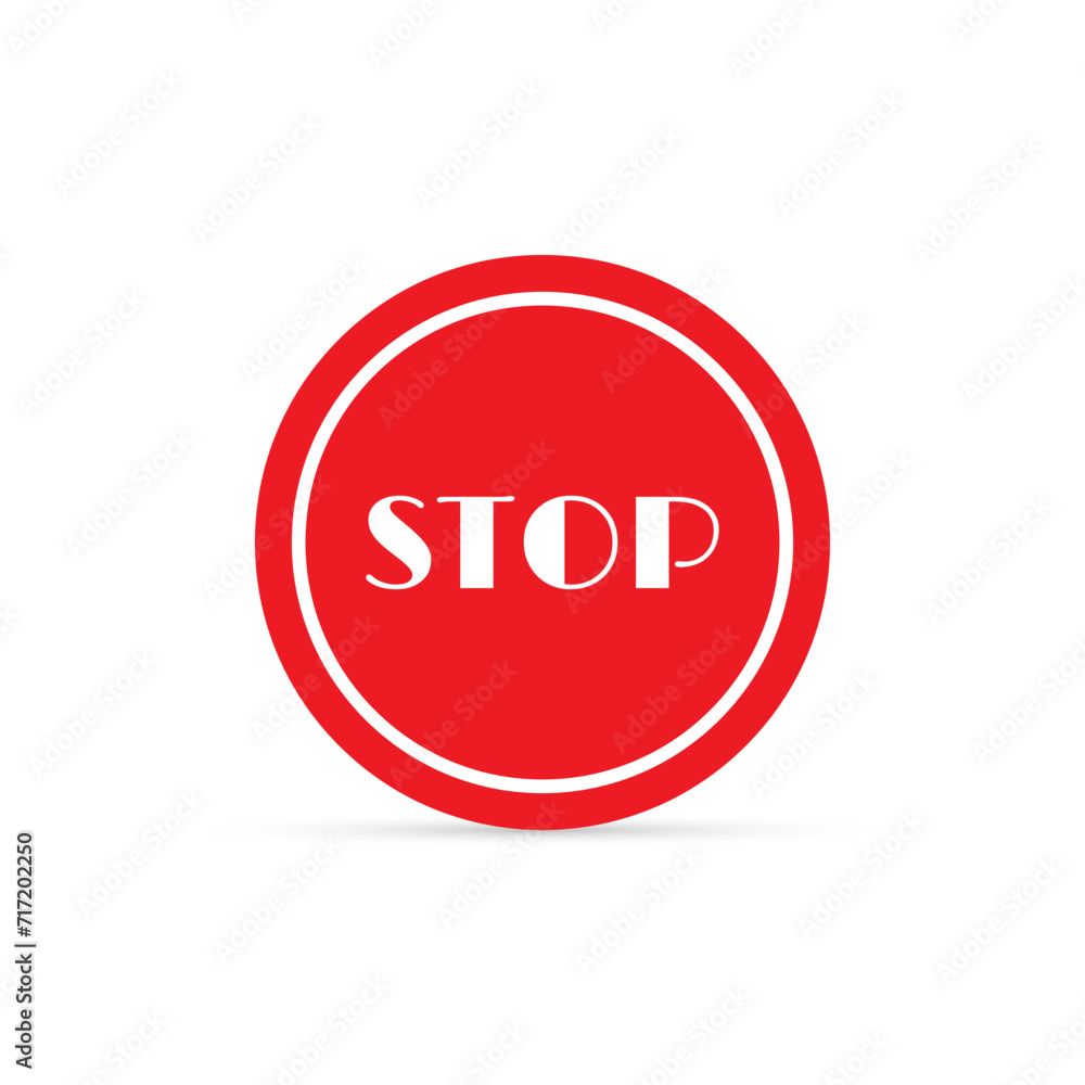 stop sign. stop road signal. Vector illustration in flat design isolated on white background stop sign. stop road signal. Vector illustration in flat design isolated on white background