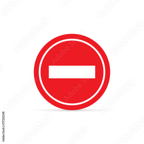 stop sign. stop road signal. Vector illustration in flat design isolated on white background