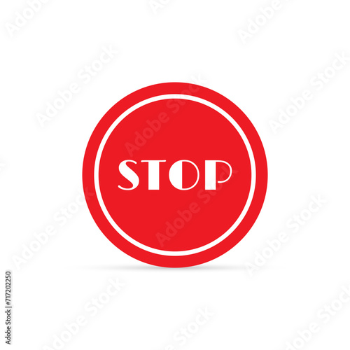 stop sign. stop road signal. Vector illustration in flat design isolated on white background