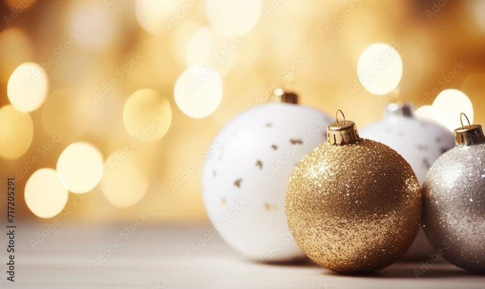 Christmas decoration on bokeh background with copy space for your text Christmas decoration on bokeh background with copy space for your text