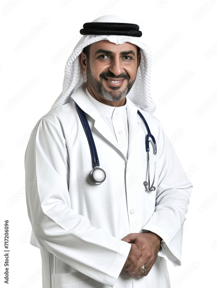 Arab medical doctor consultant isolated background Arab medical doctor consultant isolated background