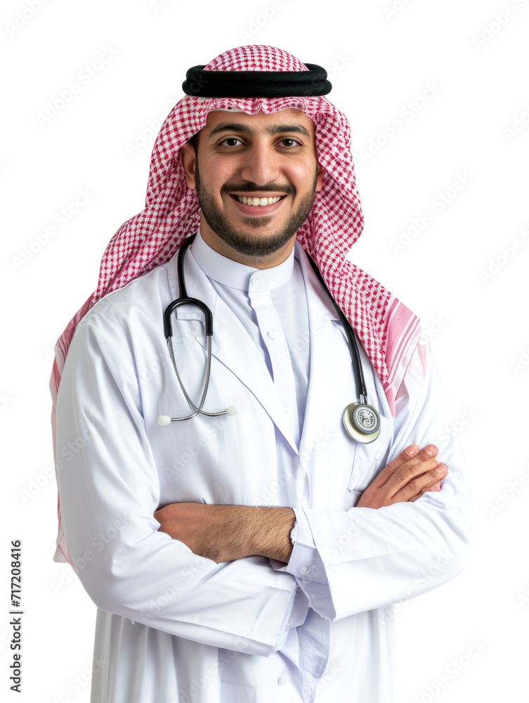 Arab medical doctor consultant isolated background Arab medical doctor consultant isolated background