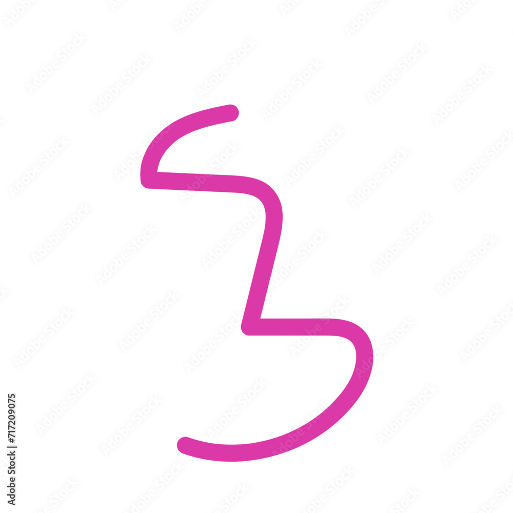 Obraz premium Squiggly abstract line vector