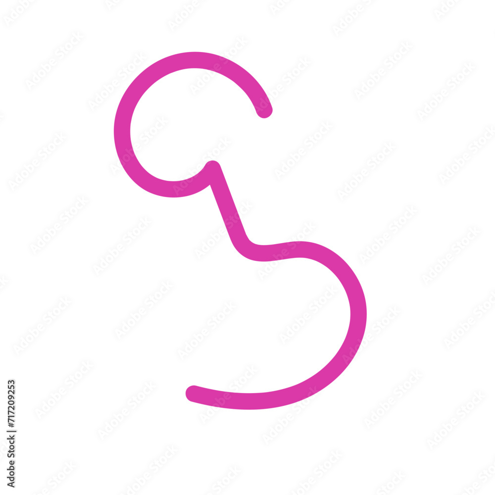 Fototapeta premium Squiggly abstract line vector