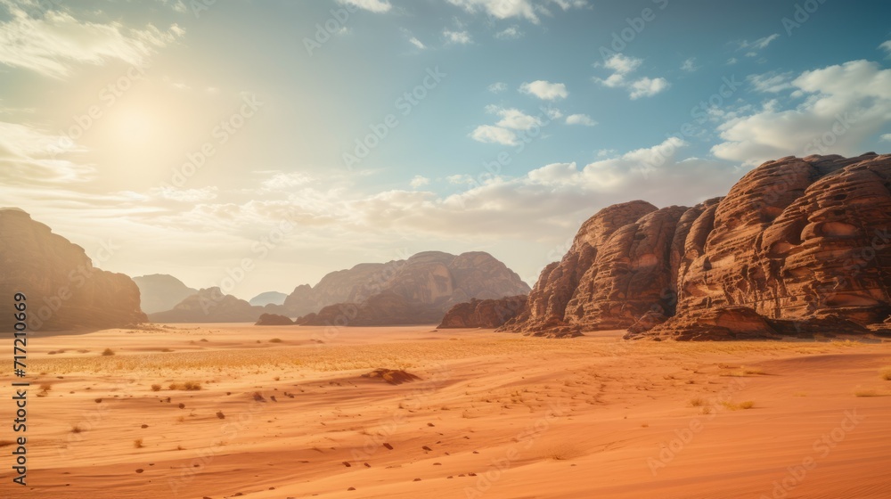 Naklejka premium Endless Desert Vistas: The Boundless Beauty of Sands