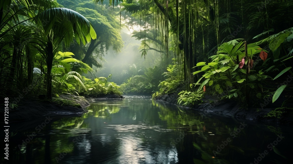 Obraz premium River in the jungle