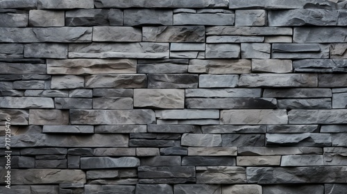 Black and grey stone wall texture background for interior exterior decoration and industrial construction concept design.