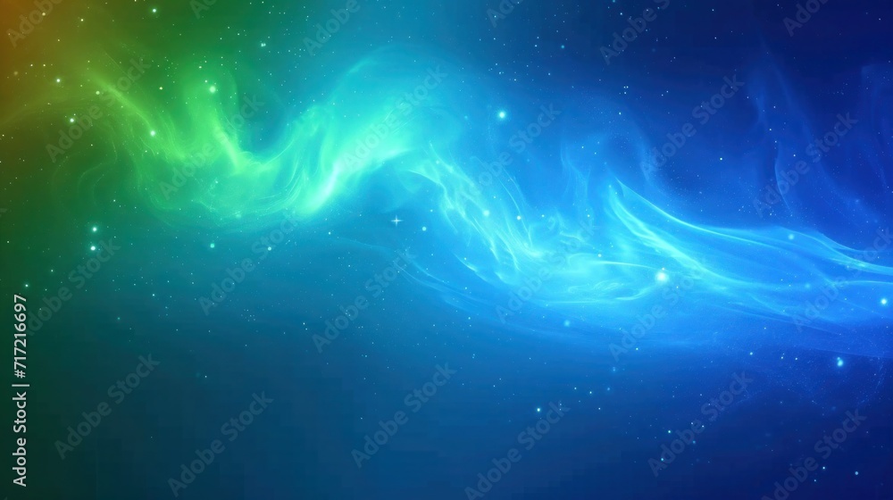 abstract blue and green banner, This abstract scene of sparkling light ...