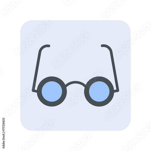 Eyeglasses Flat Icon photo