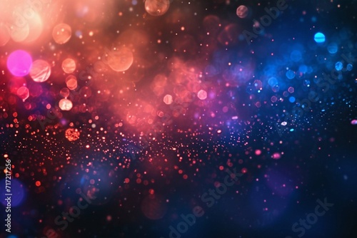 background of abstract blue, red, purple and black glitter lights. defocused