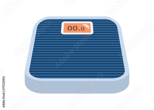 Digital body scales in perspective view. Simple flat illustration.