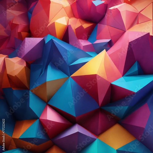 Abstract background with low poly design