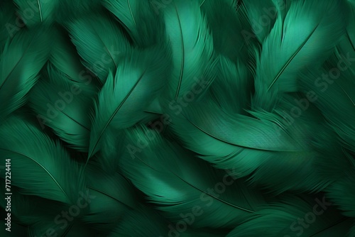 Green Feathers Background, Green Feathers Pattern, Feathers background, Feathers Wallpaper, bird feathers pattern, AI Generative