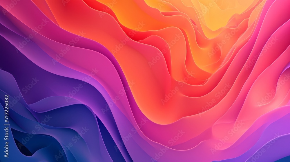Obraz premium Abstract gradient neon light folds.