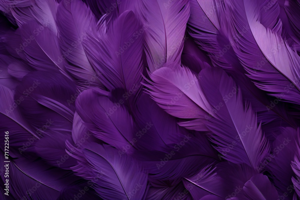 Purple Feathers Background, Purple Feathers Pattern, Feathers background, Feathers Wallpaper, bird feathers pattern, AI Generative
