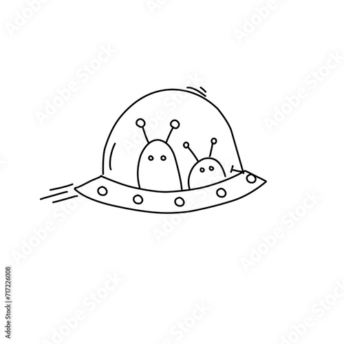 Space doodle vector