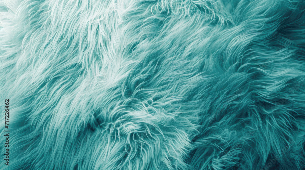 Abstract fur background, concept color of the year 2024 Mint Haze.