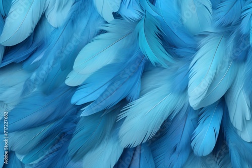Blue Feathers Background, Blue Feathers Pattern, Feathers background, Feathers Wallpaper, bird feathers pattern, AI Generative