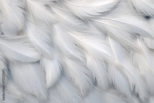 White Soft Feathers Background, White Fluffy feathers pattern, Beautiful feathers background, feathers wallpaper, bird feathers pattern, AI Generative © Forhadx5