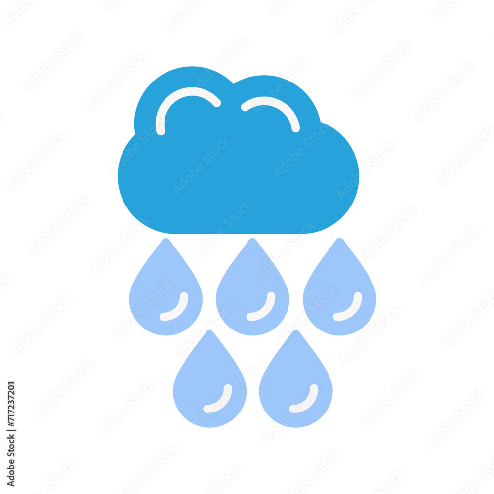 Rain Flat Icon Rain Flat Icon