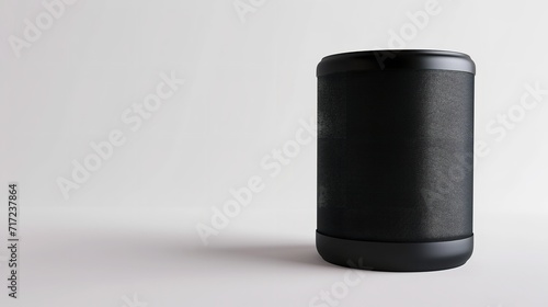 Black Bluetooth Loudspeaker Isolated on White