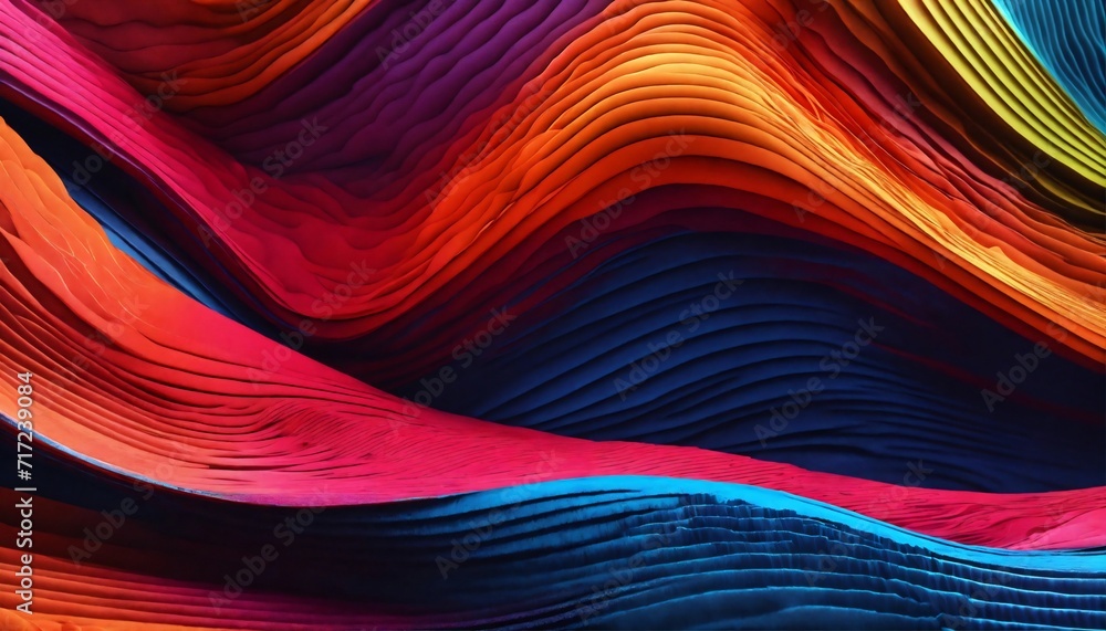 Naklejka premium 3d abstract wave pattern background