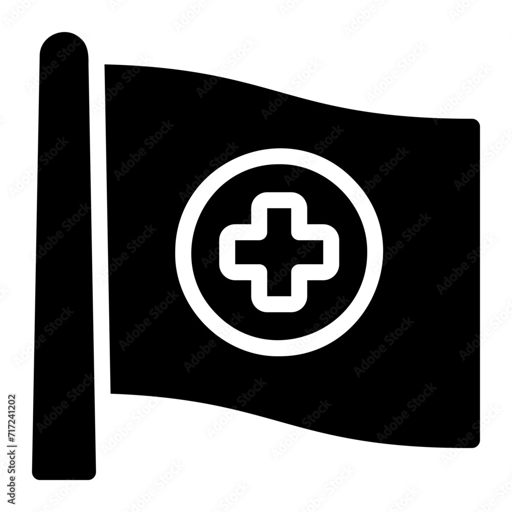 Obraz premium flag glyph icon
