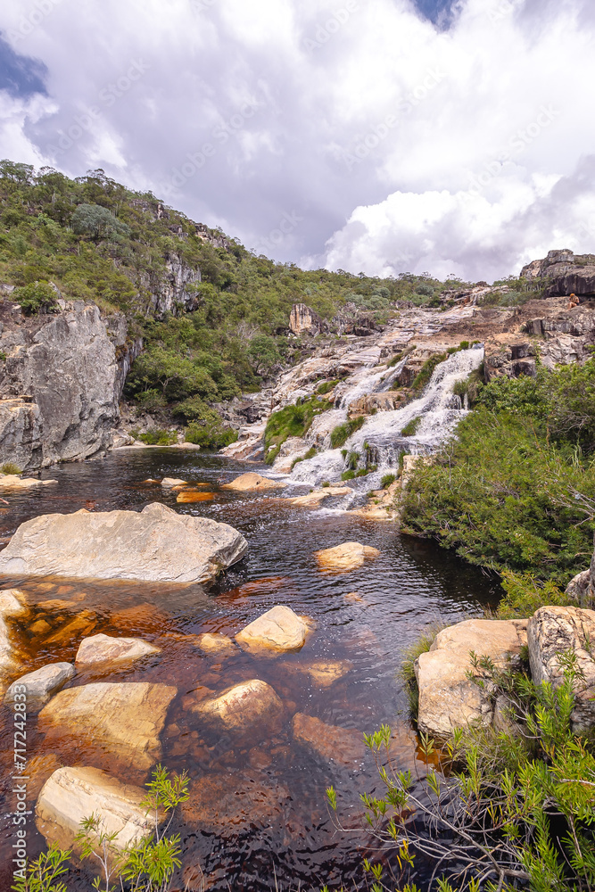 cachoeira na cidade de Buenópolis, Estado de Minas Gerais, Brasil