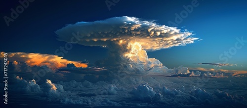 A mushroom-shaped cumulonimbus cloud resembling an anvil head. © 2rogan
