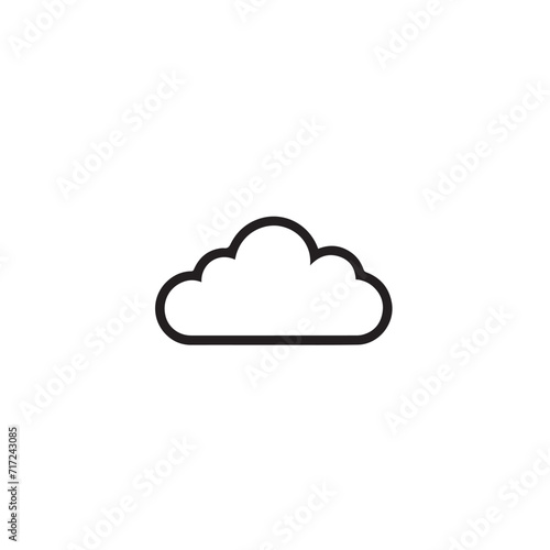 Cloud in cartoon, doodle style . Image for t shirt. Isolated 2d vector illustration in logo, icon, sketch style, Eps 10, black and white. AI Generative