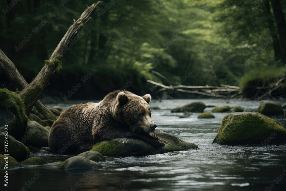 Obraz premium Bear nature wild animal brown wildlife mammal