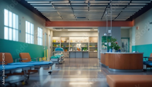 Blur hospital and clinic interior