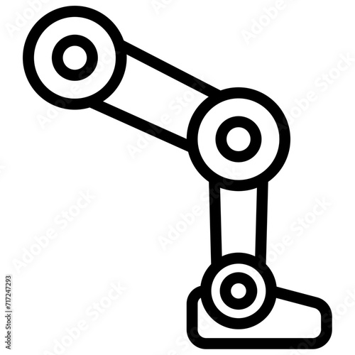 Exoskeleton black outline icon. relate to robotic engineering and technology theme. use for UI or UX kit, web and app development.