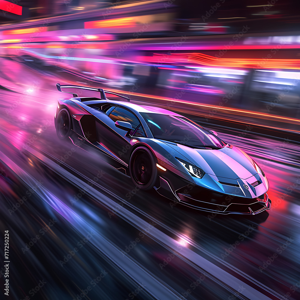 Fototapeta premium fast moving car